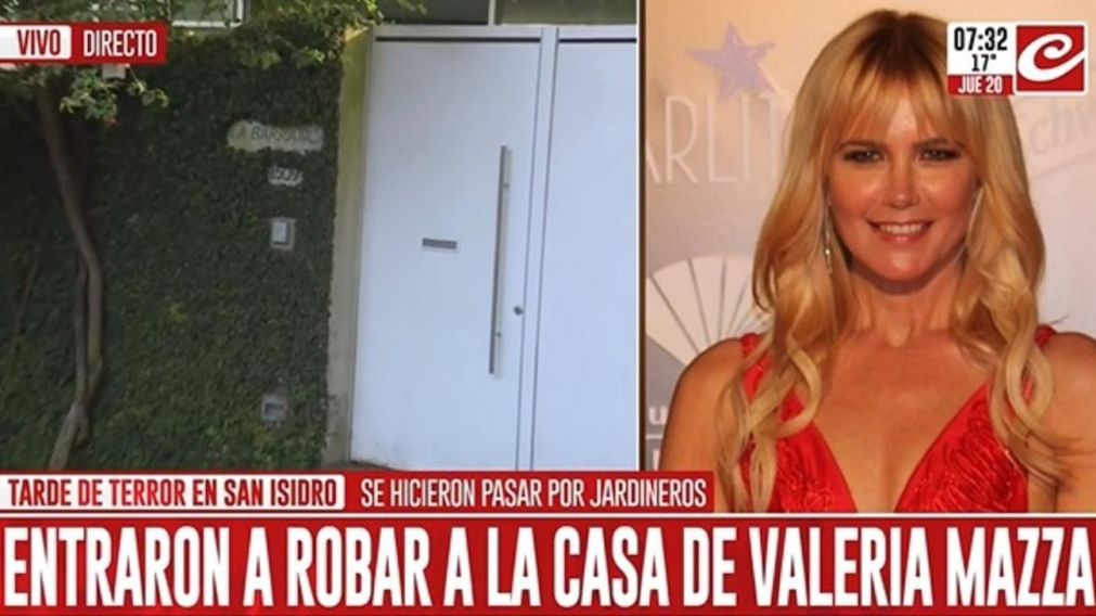 Tarde de terror en San Isidro: varios delincuentes ingresaron a la casa de Valeria Mazza (Crónica HD).
