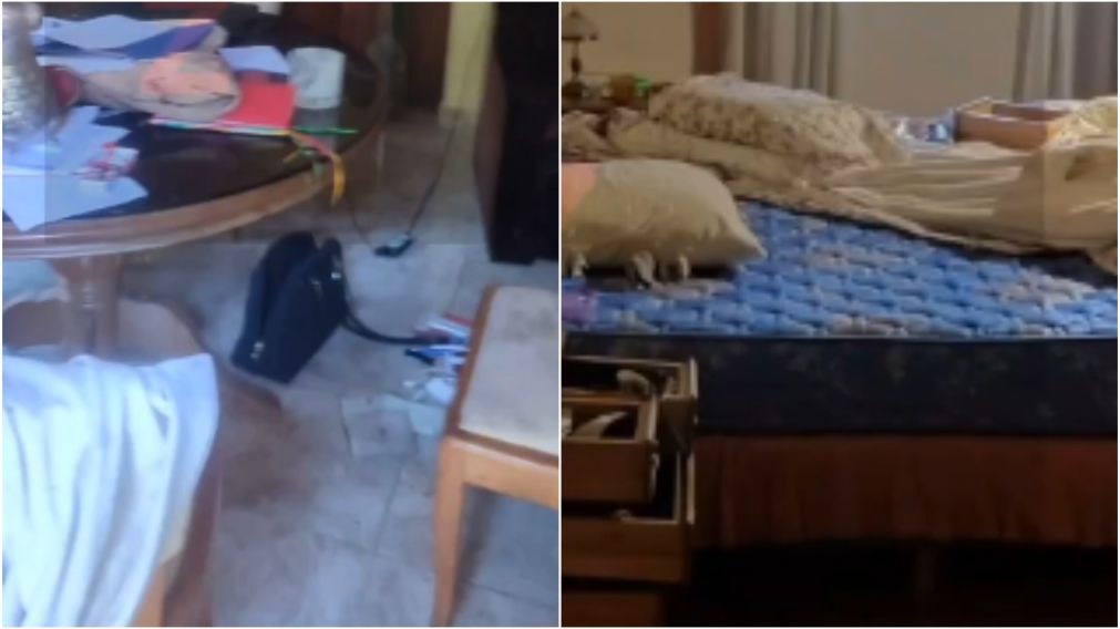 El escenario del crimen encontrado por la Policía.