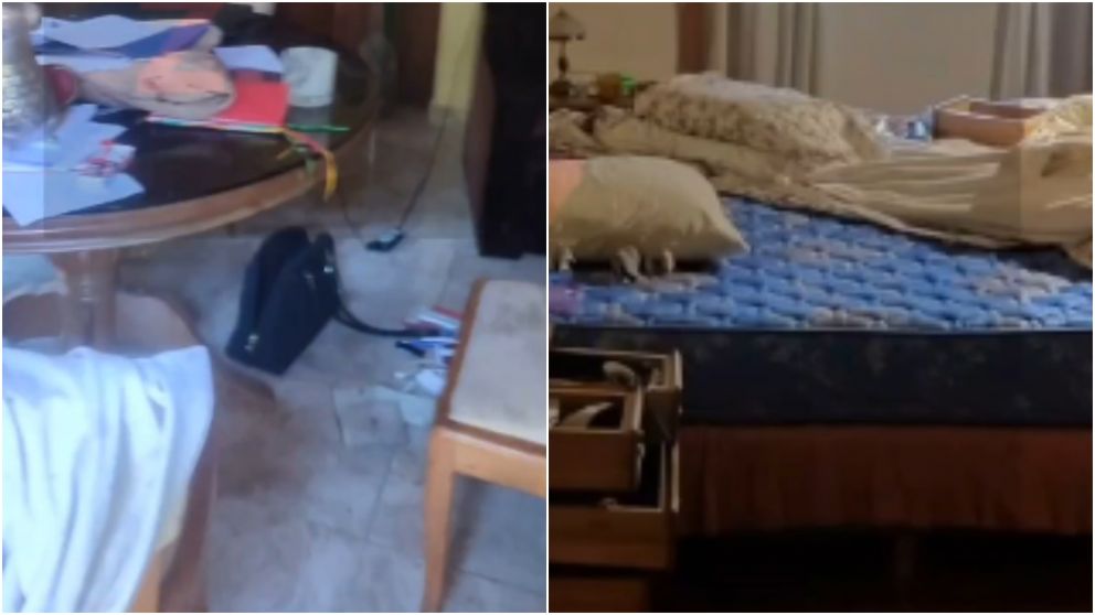 El escenario del crimen encontrado por la Policía.