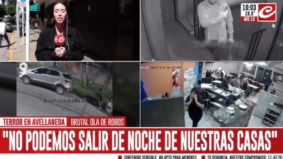 Brutal ola de robos aterroriza a vecinos del partido bonaerense de Avellaneda (Crónica HD).