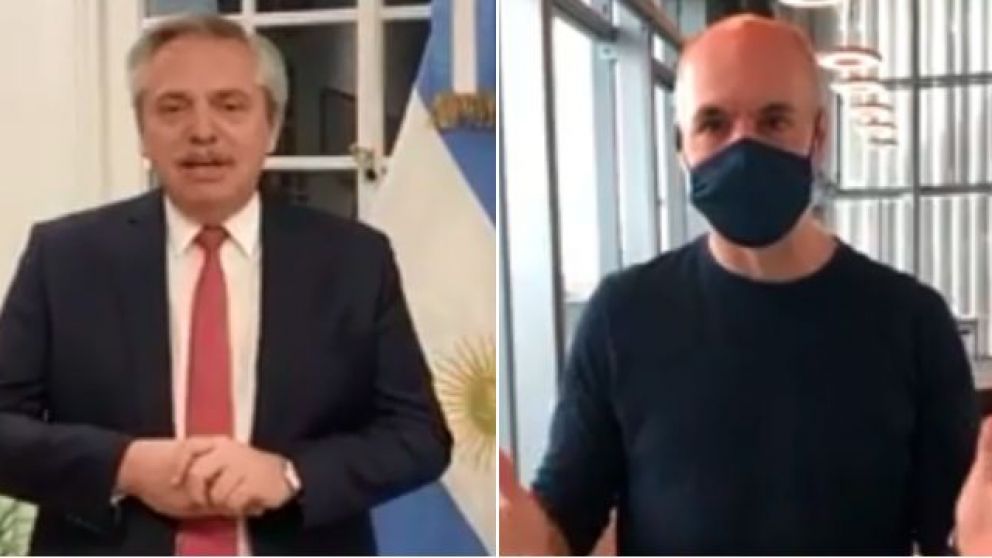 Alberto y Rodríguez Larreta saludaron a los gallegos por el Día de Galicia.