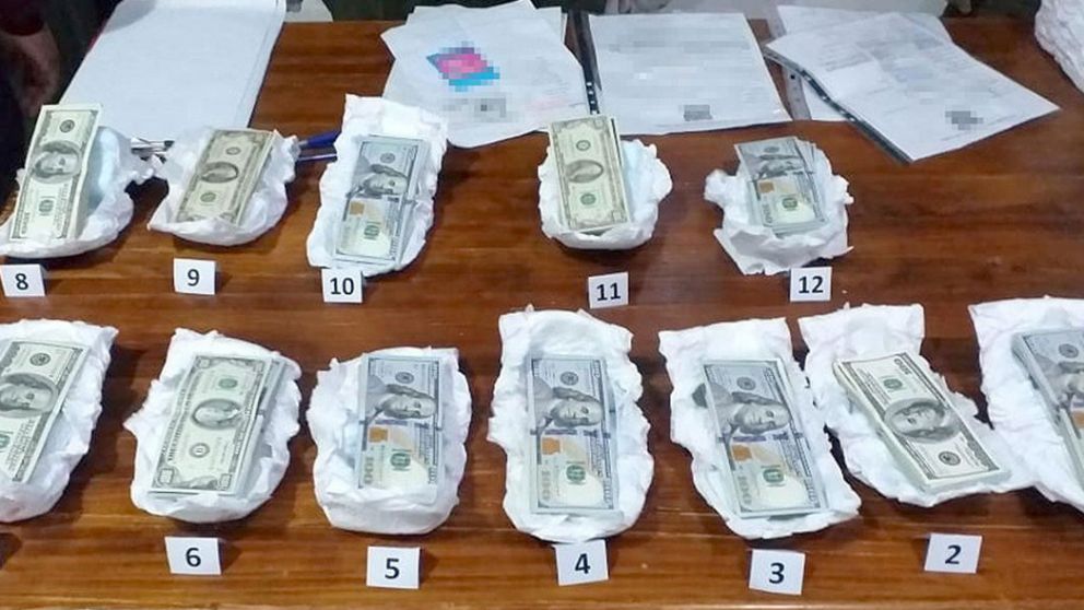 Esta es la plata incautada.