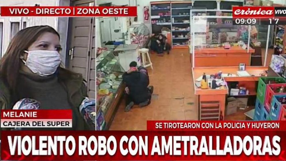 Momentos de tensión se vivieron en el supermercado (Captura de video).