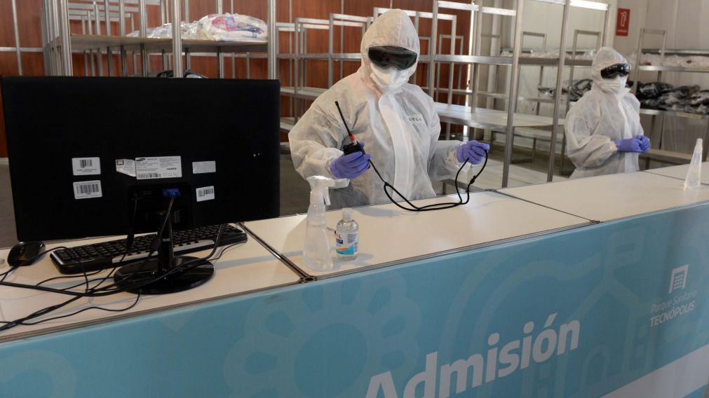 En Tecnópolis funciona un centro de salud con 350 camas operativas y la posibilidad de llegar a 2.000 (Nahuel Ventura/Crónica).