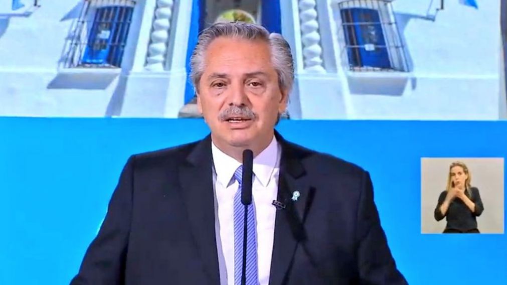 El mandatario durante una rueda de prensa.