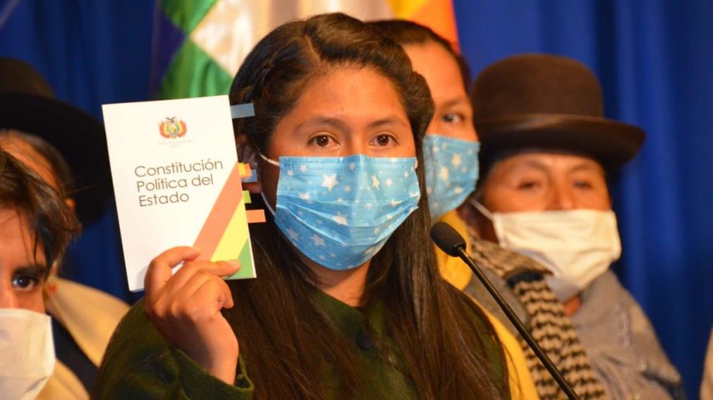 La presidenta del Senado y dirigente del Movimiento al Socialismo (MAS), Eva Copa, contagiada de coronavirus. 