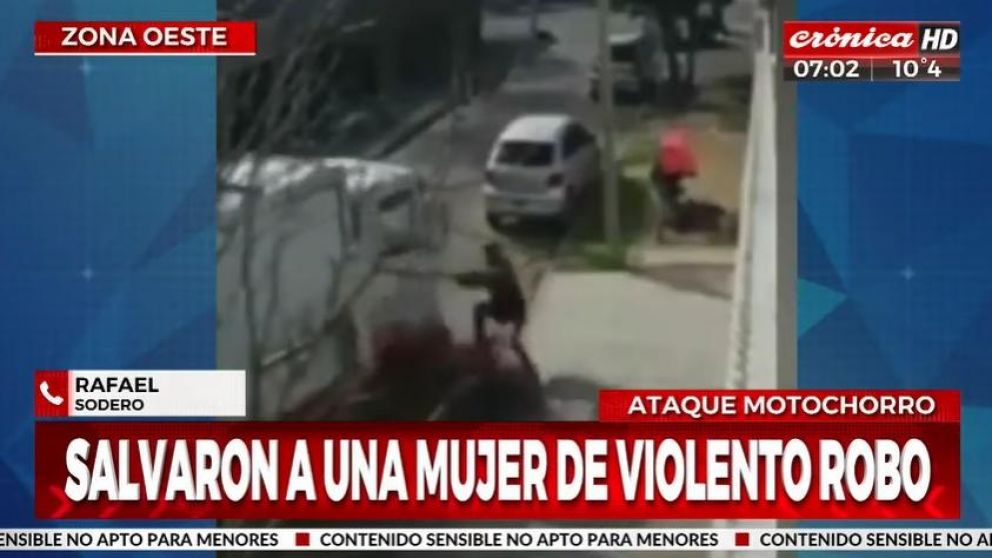 Así el sodero embistió la moto y bajó a socorrer a la víctima (Crónica HD).