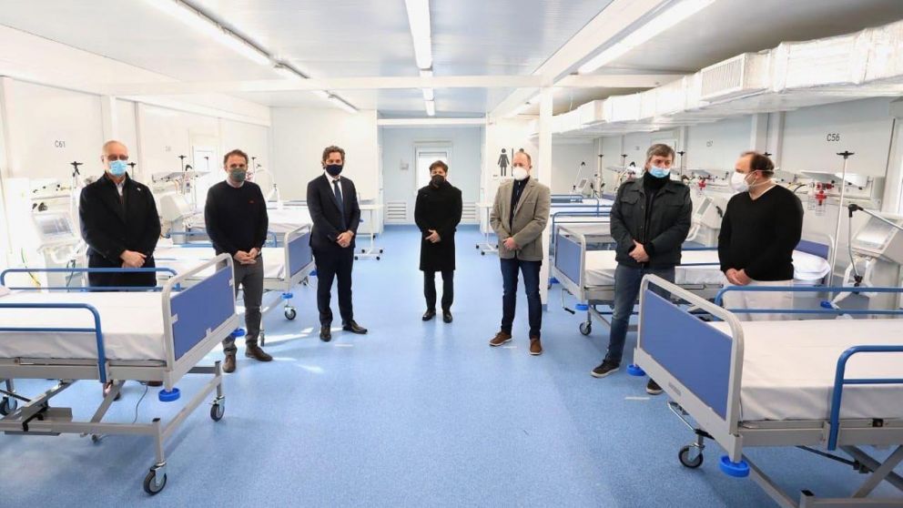 Para la inauguración del Hospital Modular de Fiorito, Insaurralde recibió a Kicillof, Kirchner, Cafiero y Katopodis