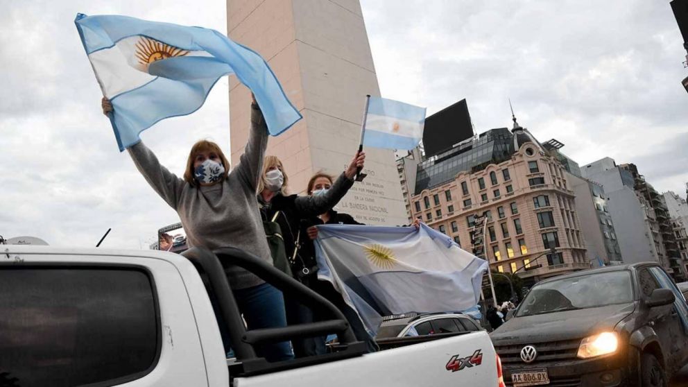 La anterior movilización en la ciudad de Buenos Aires y en distintos puntos del país tuvo lugar el 20 de junio (Télam/Archivo).