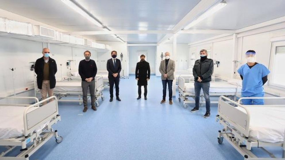 El gobernador bonaerense Axel Kicillof encabezó la inauguración del nuevo Hospital Modular "Santiago Beto Carasatorre".