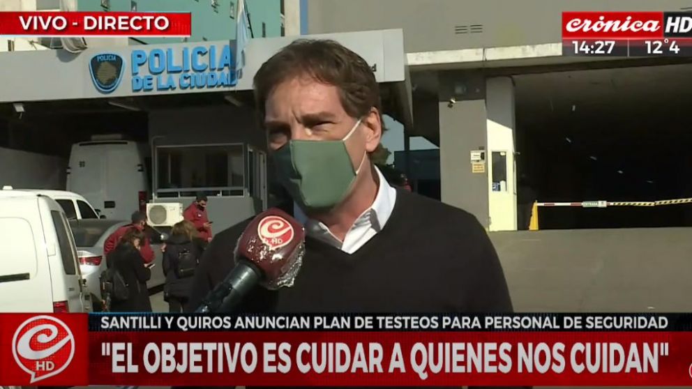El vicejefe de Gobierno de la Ciudad, Diego Santilli, en diálogo con Crónica HD.
