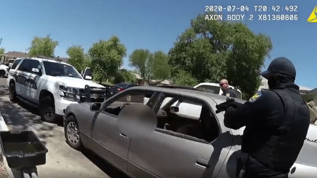 El momento del brutal tiroteo (Captura de video),