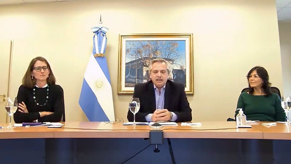 El Presidente habló durante la presentación del Plan Nacional de Acción contra las Violencias por Motivos de Género (Télam).
