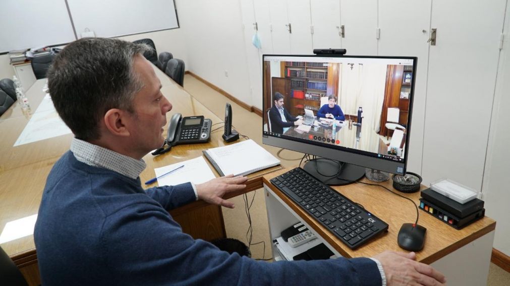Videoconferencia con Axel Kicillof: Fernando Gray pidi� m�s cajeros autom�ticos