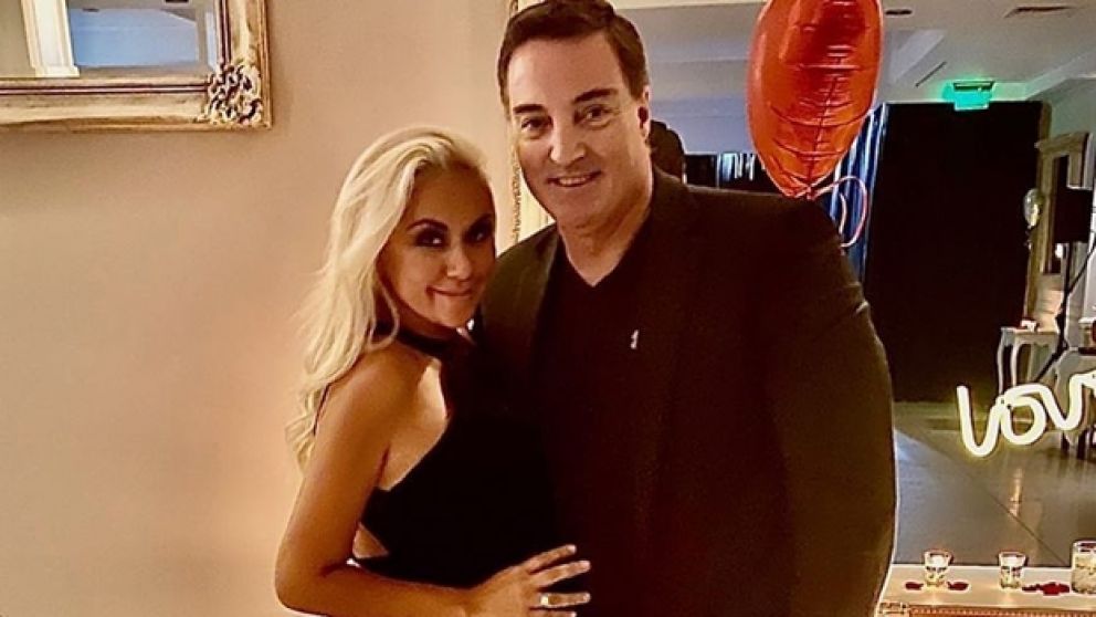 Baudry, con la ex novia de Diego Maradona.