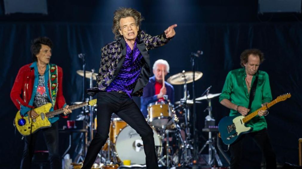 Los músicos en pleno concierto (AFP).