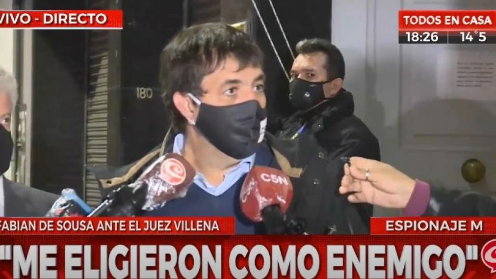 Fabián de Sousa habló a la salida de los Tribunales de Lomas de Zamora. (Captura video)