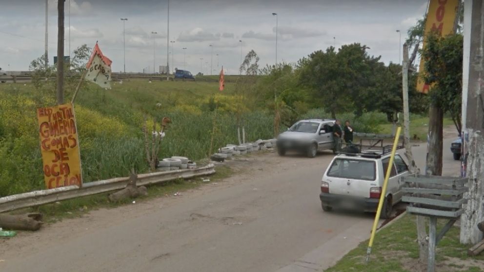 La mujer policía tuvo que defenderse del asalto en este lugar, a pocos metros de la Ruta Nacional 3.