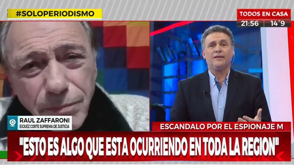 El magistrado tocó todos los temas en Solo Periodismo (Crónica HD).