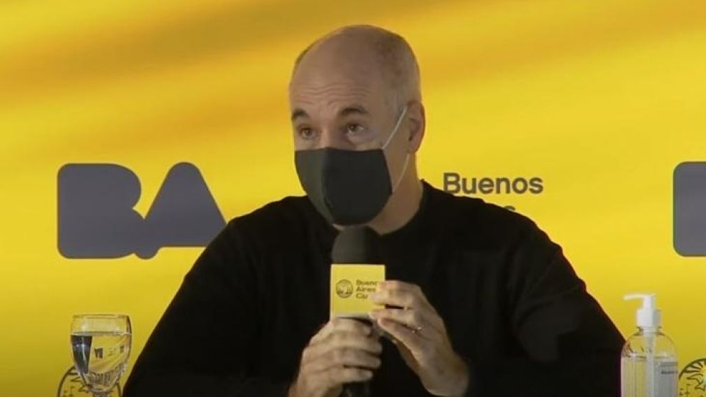 Horacio Rodr�guez Larreta, jefe de Gobierno porte�o, se realiz� la prueba de coronavirus el martes por la noche (Captura de pantalla/Archivo). 