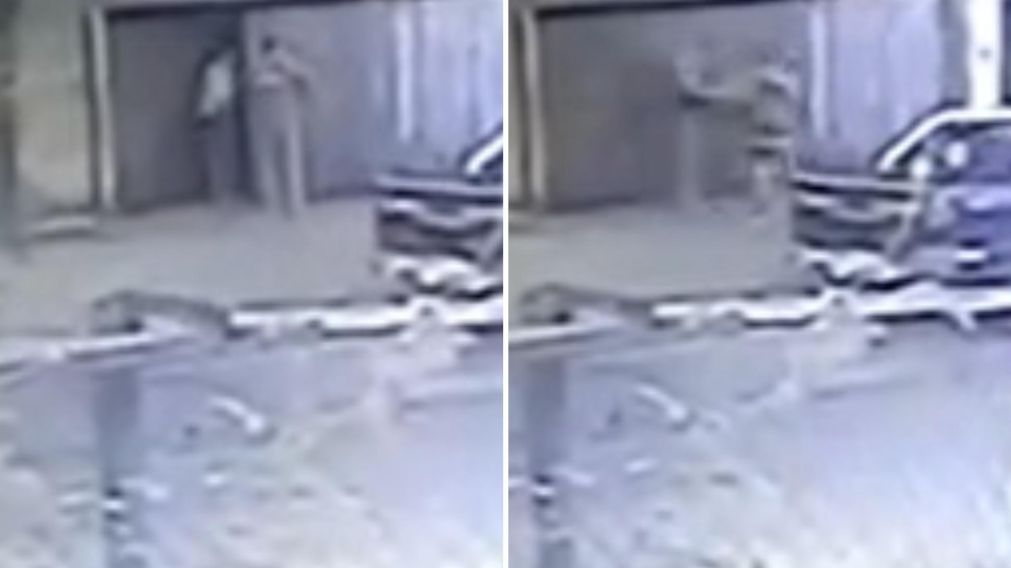 El polic�a intent� defender a su amigo del robo y se tirote� con el delincuente (Captura).