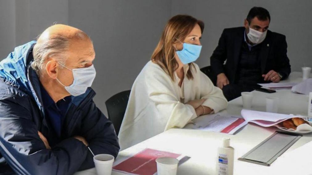 La ex gobernadora durante una reunión en Lanús.