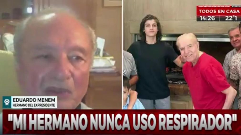 Eduardo Menem habló sobre el estado de salud de su hermano Carlos (Captura).