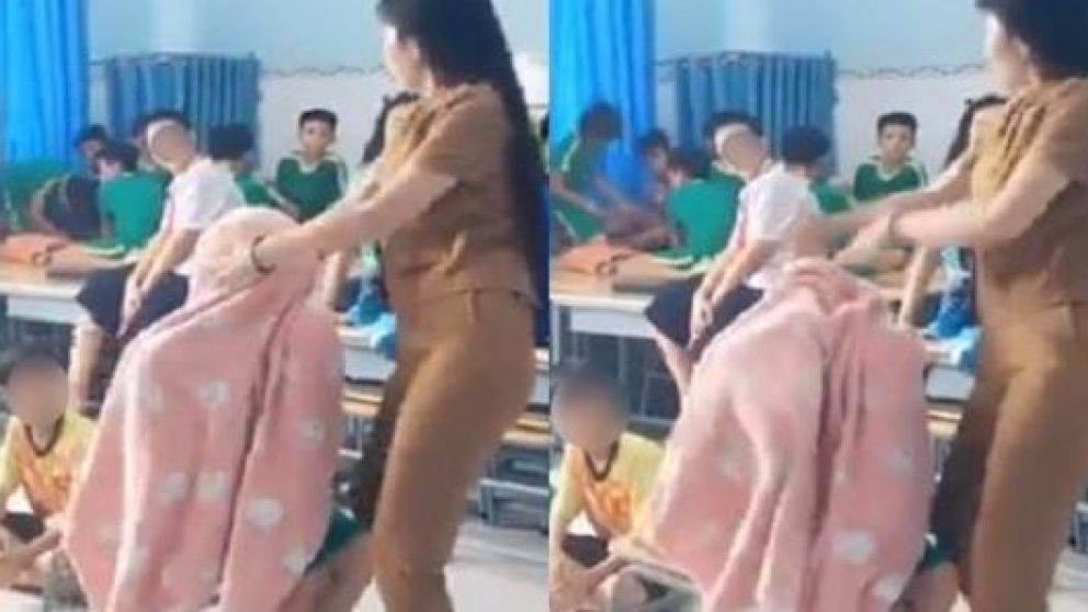 El momento en que la docente le "explotó" la cabeza al alumno.