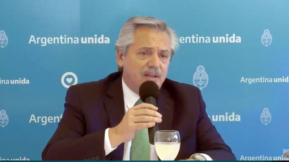 Alberto Fernández habló este viernes desde La Rioja (Télam).
