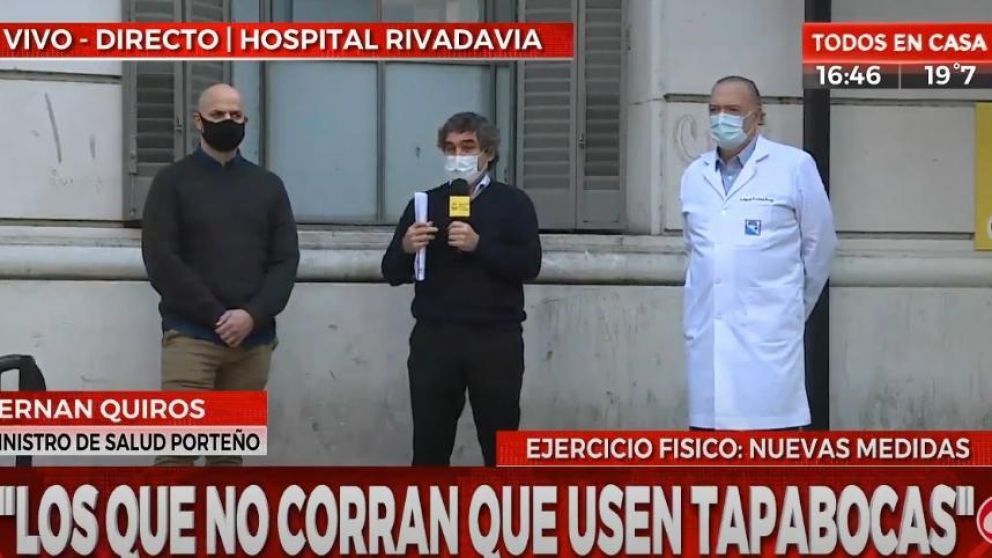 El Ministro de Salud porteño habló sobre las salidas a realizar actividad física de los vecinos. (Captura TV)