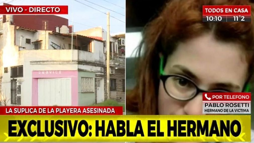 El hermano de Débora Ángela Ríos, la joven asesinada con una botella habló con Crónica HD. (Captura TV).