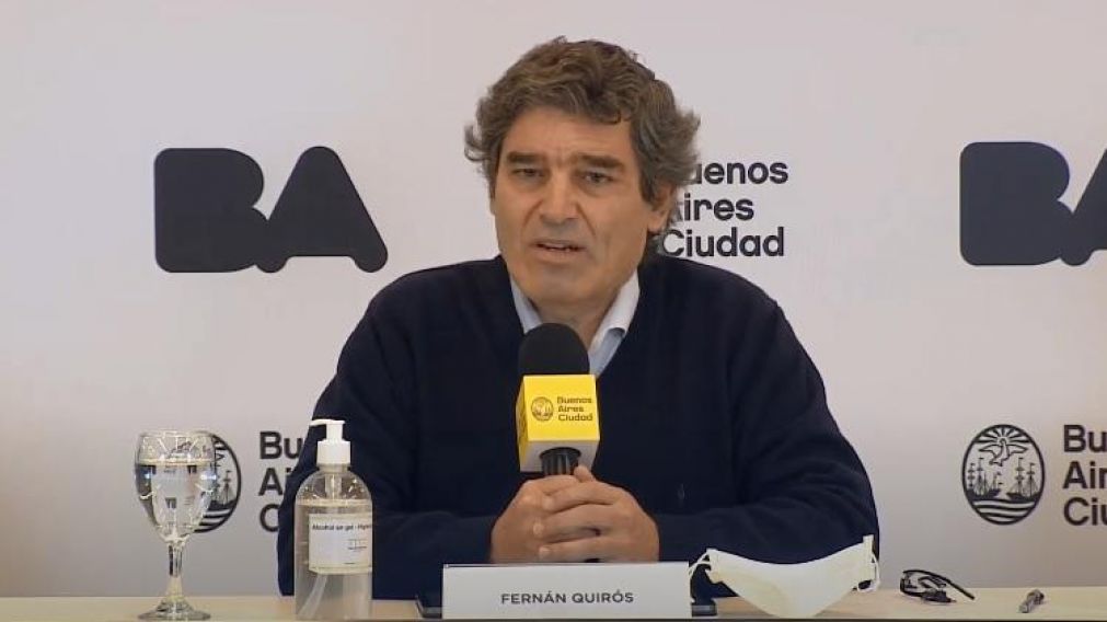 Fernán Quirós, ministro de Salud porteño, durante la presentación de este martes (Captura de pantalla).