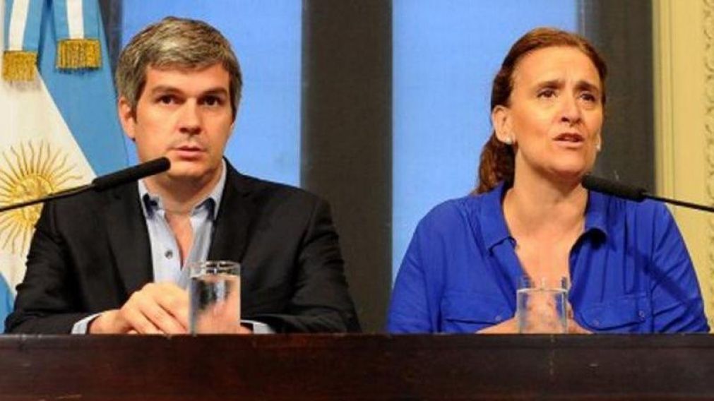 El ex jefe de Gabinete Marcos Peña junto a la entonces vicepresidenta Gabriela Michetti (Archivo).