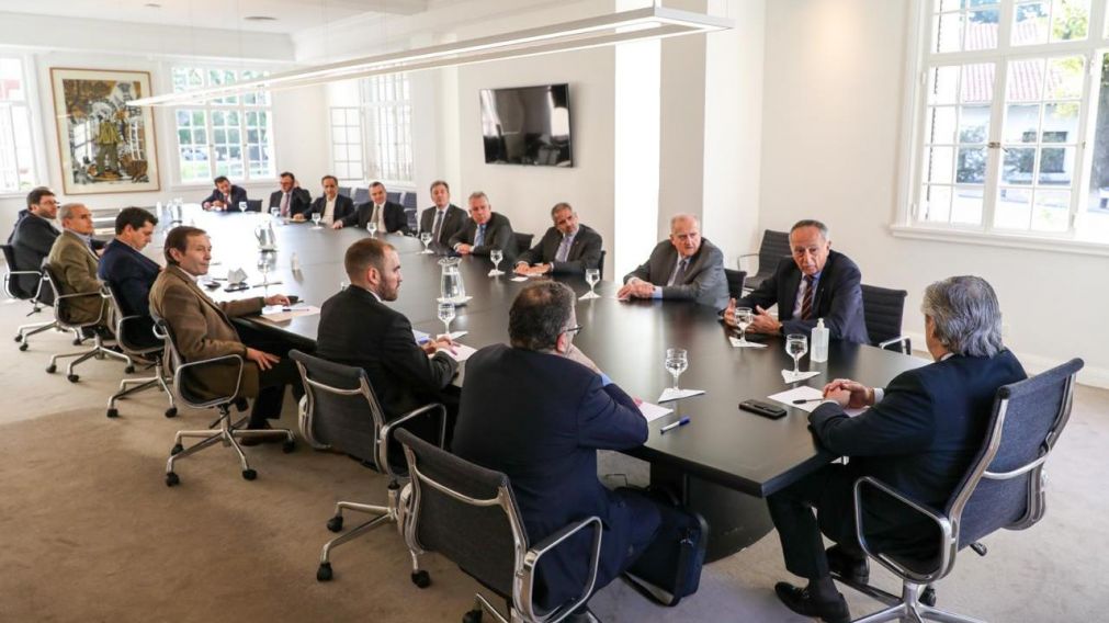 El presidente Alberto Fern�ndez se reuni� con empresarios. (Prensa Presidencia)