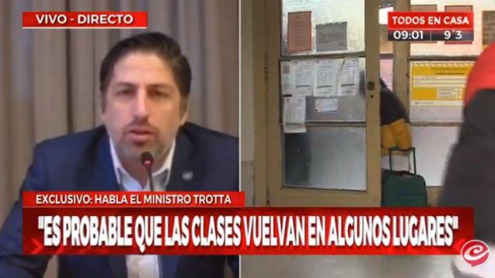 Nicolás Trotta reveló que están trabajando en distintos protocolos (Captura de pantalla).
