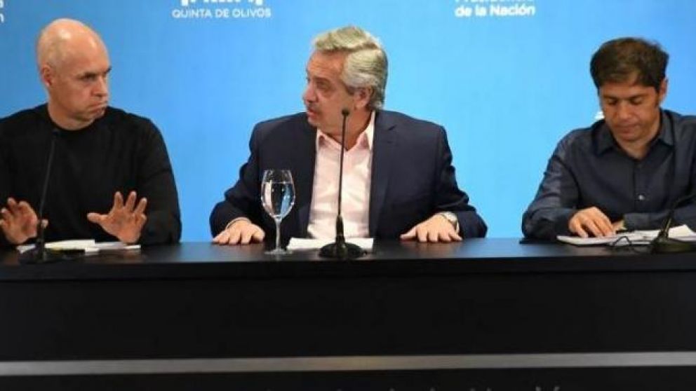 En la segunda conferencia conjunto, Larreta tuvo que escuchar las críticas de Kicillof a Vidal.