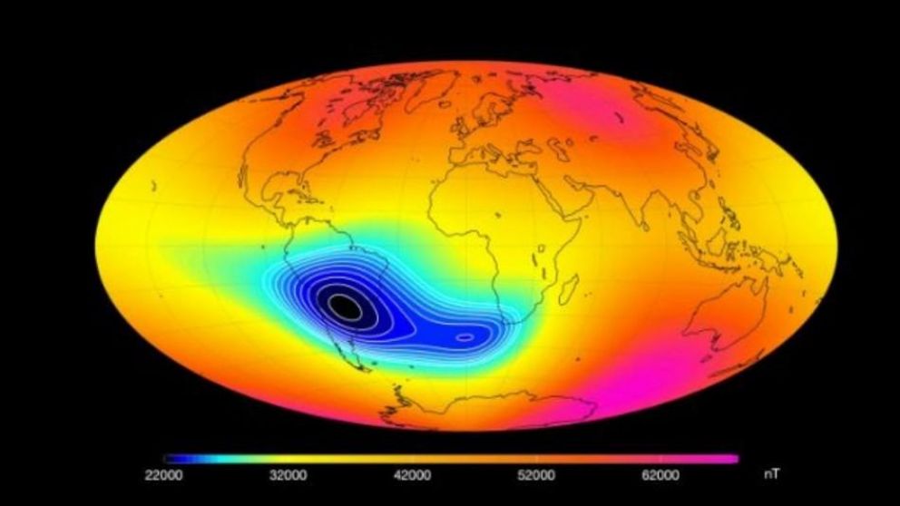 El campo magnético de la Tierra perdió cerca de un 9% de su fuerza en los últimos 200 años.