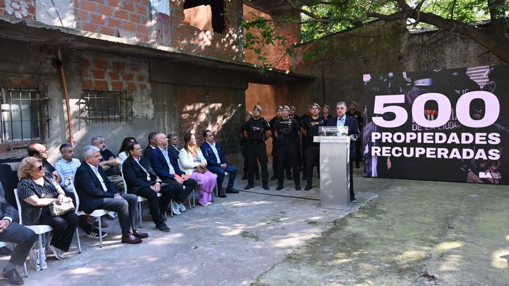 Jorge Macri anunció las 500 propiedades recuperadas en la Ciudad y advirtió: "No vamos a tolerar nuevas tomas"