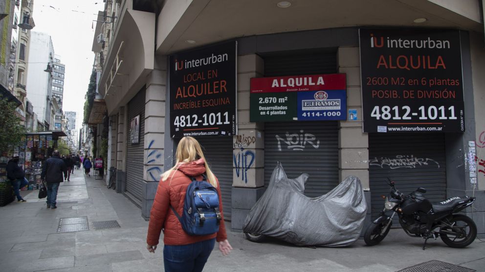 La histórica peatonal Florida, uno de los corredores con mayor porcentaje de locales en alquiler.