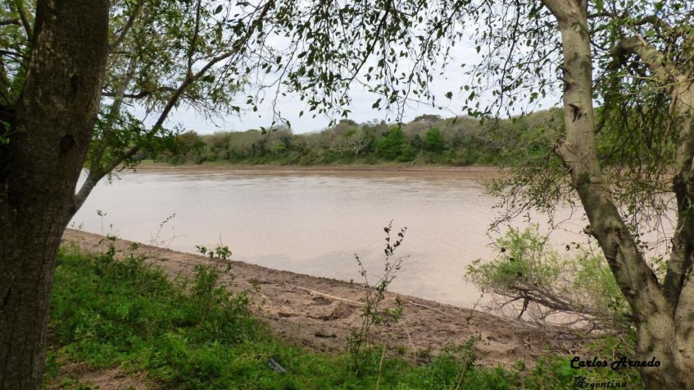 Cruzó nadando el el río Bermejo.