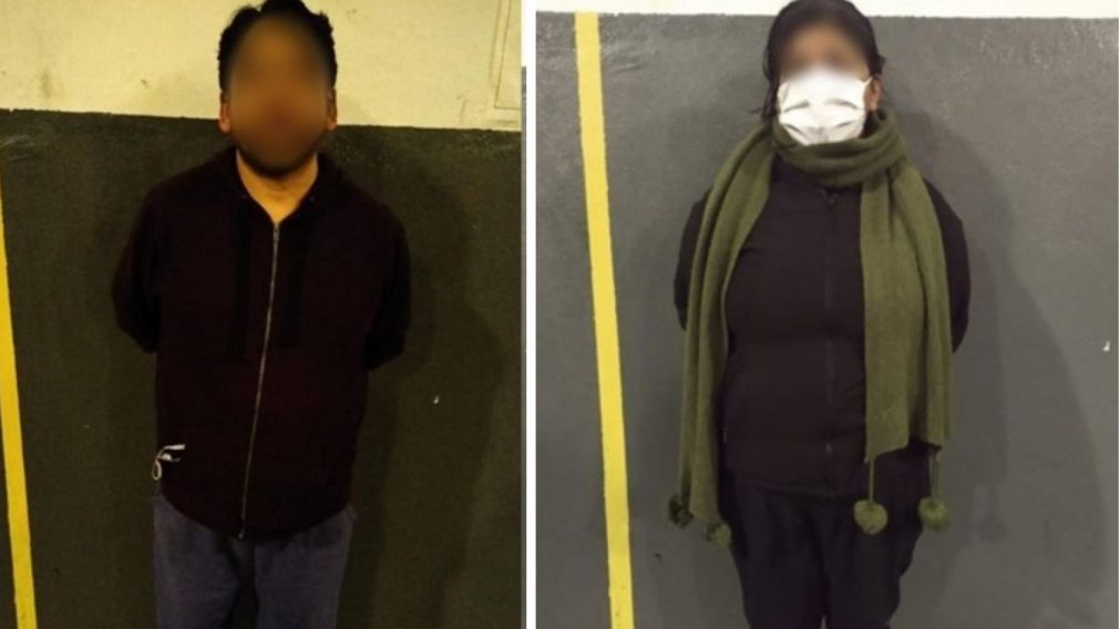 La pareja de falsos encargados que terminó detenida luego de los allanamientos.