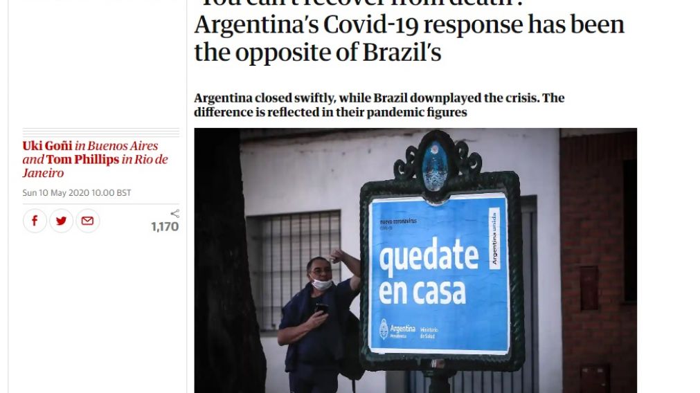 En su portada resaltó el camino opuesto seguido por el gobierno de Brasil.