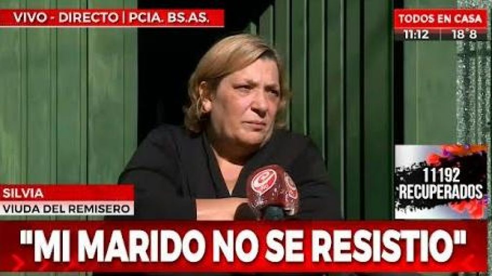 La viuda habló en vivo por Crónica HD (Captura).