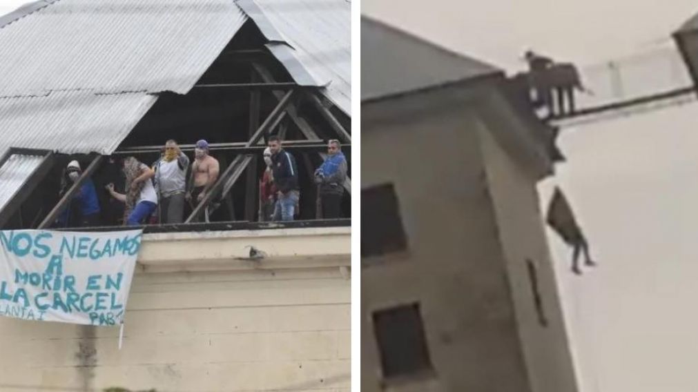 Motín en Devoto: el preso que cayó al vacío tiene coronavirus y otro interno dio positivo. (Pablo Villán/Crónica)
