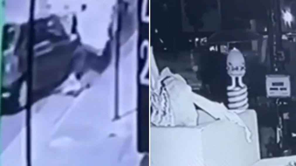 El momento en que Di Matteo colisionó contra otro vehículo estacionado (Captura).