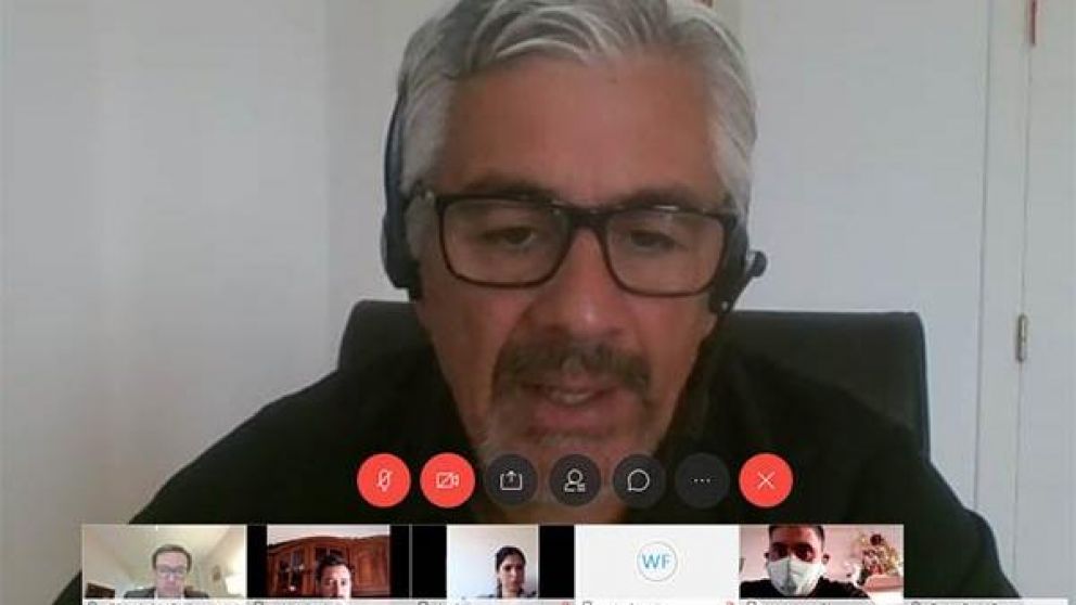 El juez Gustavo Castro tuvo que realizar la audiencia por videoconferencia (Gentileza Diario Jornada).