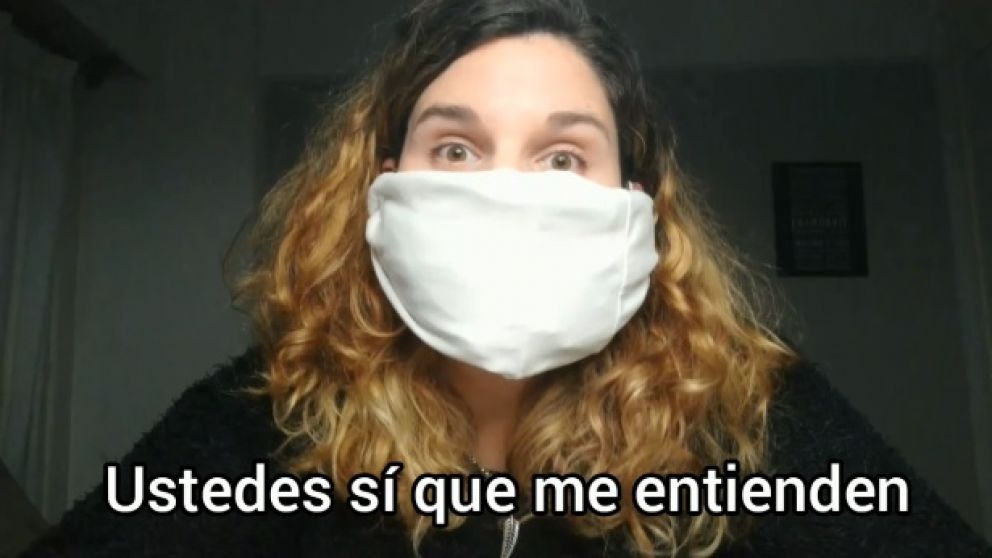 Mónica Leguizamón, la protagonista del video que se hizo viral. (Captura de pantalla)