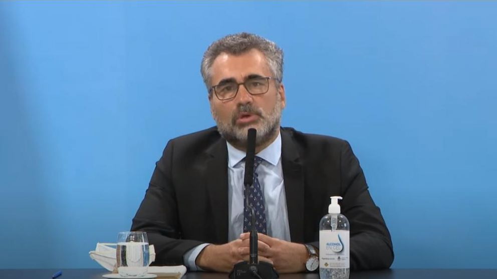 El titular del Anses, Alejandro Vanoli, en conferencia de prensa (Captura video).