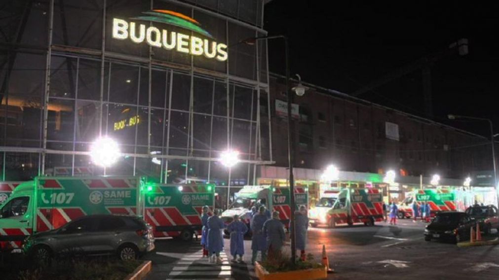 Gran operativo montado durante la llegada del navío procedente de Uruguay.