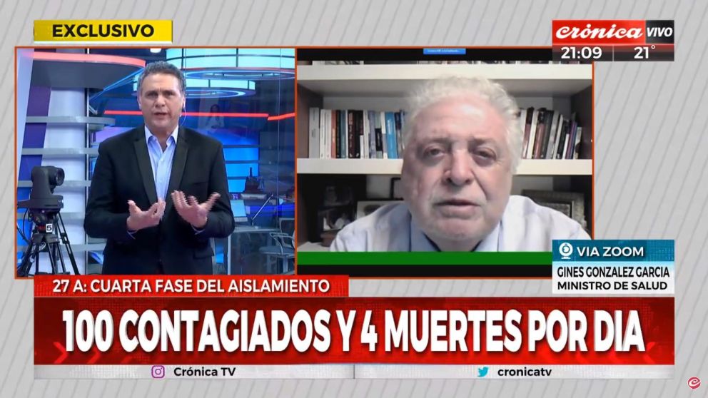El ministro de Salud habló en el programa "Solo Periodismo". (Captura de video)